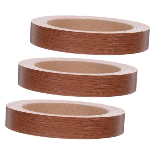 WOONEKY 3 Rollen Selbstklebendes Holz Kantenband Breit Lang mit Starker Haftung für Möbelkanten Schutz vor Kratzern und Feuchtigkeit DIY Holzdekor und Möbelreparatur von WOONEKY