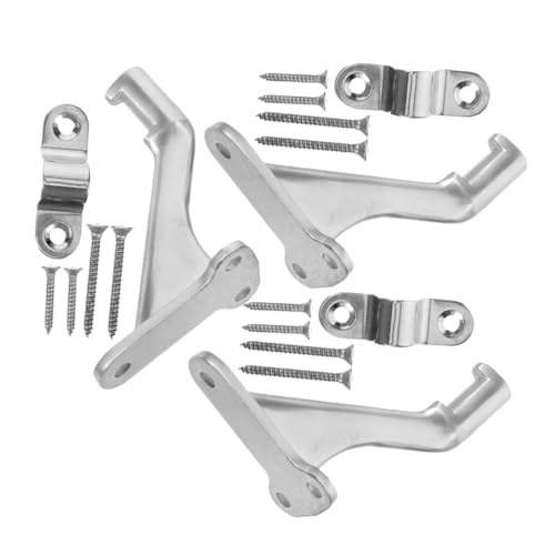 WOONEKY 3 Sätze Handlaufhalter Set Teilig Wandmontage Handlaufträger für Treppen Einfache Installation mit Schraubendichtungen Langlebig und Stilvolles Design für Zuhause und von WOONEKY