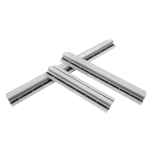 WOONEKY 3 Stück Aluminium Lineal Leichtes Langlebiges Messwerkzeug mit Griffen für Präzise Messungen Vielseitig Einsetzbar für DIY Kunst und Design Tragbar und Handlich WOONEKY 3 Stück Aluminium Lineal Leichtes Langlebiges Messwerkzeug mit Griffen für Präzise Messungen Vielseitig Einsetzbar für DIY Kunst und Design Tragbar und Handlich von WOONEKY