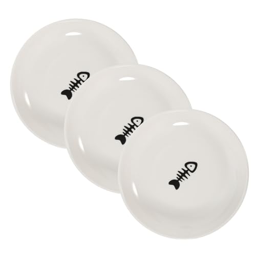 WOONEKY 3 Stück Keramik Katzennapf Flach und Breit mit Rutschfester Silikonunterseite Stabile Futterschalen für und Trockenfutter Langlebig Spülmaschinenfest für Katzenfutter und Wasser WOONEKY 3 Stück Keramik Katzennapf Flach und Breit mit Rutschfester Silikonunterseite Stabile Futterschalen für und Trockenfutter Langlebig Spülmaschinenfest für Katzenfutter und Wasser von WOONEKY