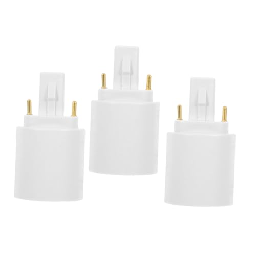 WOONEKY 3 Stück Lampenfassung Adapter zu Flexibler Lampensockel mit Pin Basis Einfache Montage Kompatibel für Wohn und Bürobeleuchtung Vielseitiger Lampenhalter Ersatz von WOONEKY