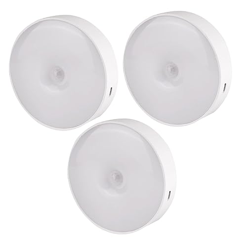 WOONEKY 3stücke Led Nachtlampe Mit Bewegungssensor Kompakte Sensor Nachtlichter Für Schlafzimmer Flur Und Kinderzimmer Augenschonende Kabellose Und Wiederaufladbare Beleuchtung von WOONEKY