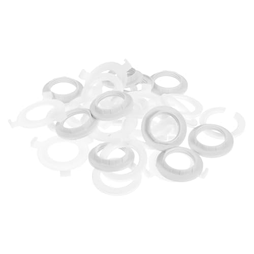 WOONEKY 30 Stück Teiliges Lampenschirm-adapterring Konverter Lampenfassung Zubehör mit Kunststoff Metallringen Kompatibel Einfache Montage Vielseitig Einsetzbar von WOONEKY