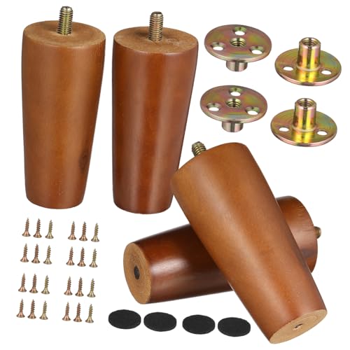 WOONEKY 4 Sätze Möbelfüße Holz Stabile Ersatzbeine für Sofa Bett und Schrank Einfache Installation Robustes Material für Verschiedene Möbelstücke WOONEKY 4 Sätze Möbelfüße Holz Stabile Ersatzbeine für Sofa Bett und Schrank Einfache Installation Robustes Material für Verschiedene Möbelstücke von WOONEKY