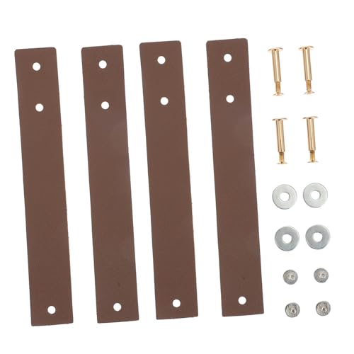 WOONEKY 4 Stück Griffe für Schrank und Schublade Robuste Pu Kunstleder Möbelknöpfe in Dunkelbraun Einfache Montage Langlebige und Flexible Türgriffe für Kommode und Kleiderschrank WOONEKY 4 Stück Griffe für Schrank und Schublade Robuste Pu Kunstleder Möbelknöpfe in Dunkelbraun Einfache Montage Langlebige und Flexible Türgriffe für Kommode und Kleiderschrank von WOONEKY