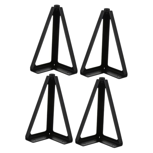 WOONEKY 4 Stück Möbelfüße Verstellbare Eisenbeine für Sofa Schrank Couchtisch Tv Schrank Hohe Robuste Möbelbeine Schwarz für Vielseitige Möbelprojekte von WOONEKY
