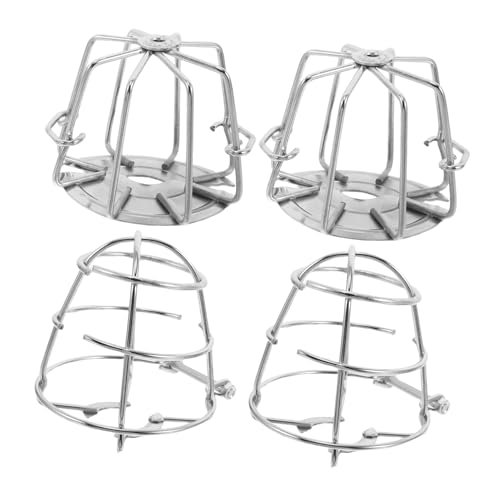 WOONEKY 4 Stück Teiliges Edelstahl Sprinkler Kopf Schutzset Feuerfeste Sprinklerkopf Abdeckung mit Stabilem Schutzkäfig Kompatibel für Pendent Upright Horizontal und Sidewall von WOONEKY