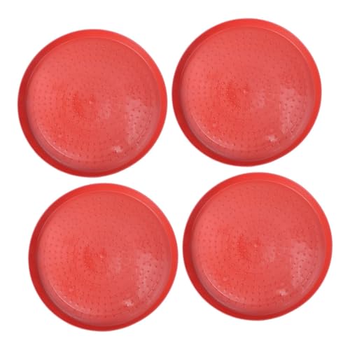 WOONEKY 4stücke Kunststoff Geflügelfutterschalen Für Küken Enten Gänse Mit Rutschfestem Boden Praktisch Zum Füttern Verschiedener Geflügelarten von WOONEKY