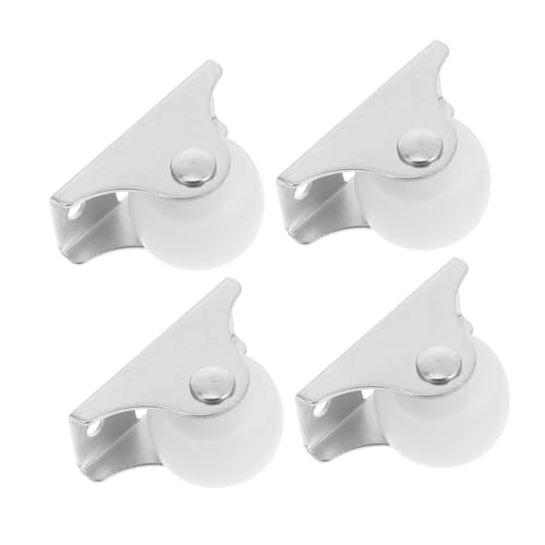 WOONEKY 4 Stück Teiliges Kleine Möbelrollen aus Langlebigem PP Feste Führungsräder für Schränke Geräuschlose nicht Schwenkbare für Sanftes Gleiten und Einfache Montage von WOONEKY