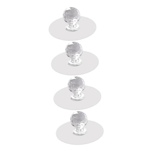 WOONEKY 4 Stück Teiliges Kugelförmige Schubladengriffe aus Modernes Design Selbstklebend Ohne Bohren Für Schrank Kommode Wohnzimmer Schlafzimmer von WOONEKY