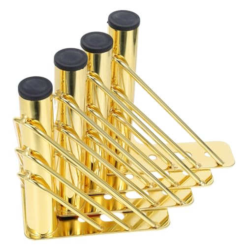 WOONEKY 4 Stück Teiliges Metallmöbelbein Robuste Sofafüße mit Geräuschdämpfenden Pads Stabile Unterstützung für Couchtisch Tv Schrank Kommode Einfache Montage Modernes Design von WOONEKY