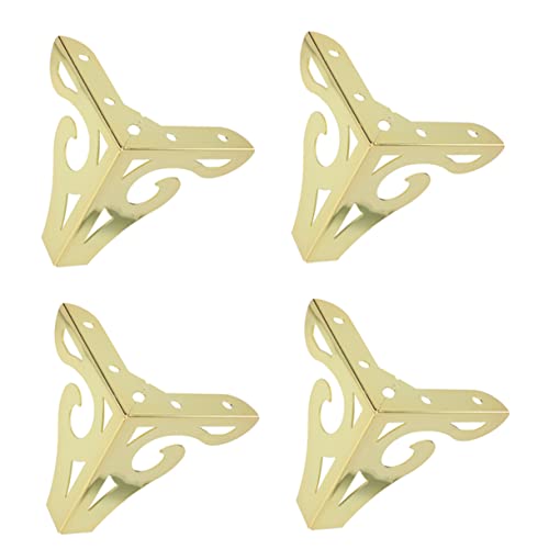 WOONEKY 4 Stück Teiliges Metallmöbelfüße Höhe Robuste Ersatzbeine für Sofa Couch Modernes Design Einfache Montage Stabile Unterstützung für Wohnmöbel Goldfarben von WOONEKY