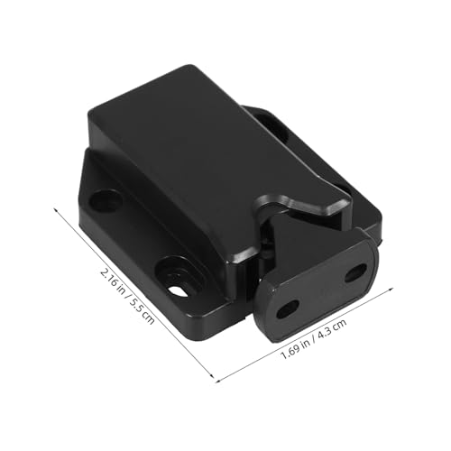 WOONEKY 4 Stück Teiliges Push latch Robustem Kunststoff Selbstverriegelndes Rebound schloss für Möbel Schranktüren Zuverlässiger Drucköffner mit Langlebiger Bauweise Einfache Bedienung von WOONEKY