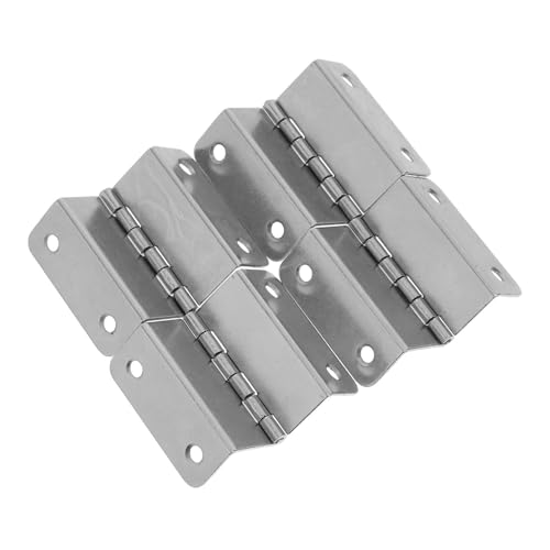 WOONEKY 4 Stück Teiliges Scharnier für Möbel Türen Klappbar Robustes Metall Vielseitig für Holzboxen Schränke und Klapptüren Einfache Montage Einsetzbar für Küchen und Möbeltüren von WOONEKY