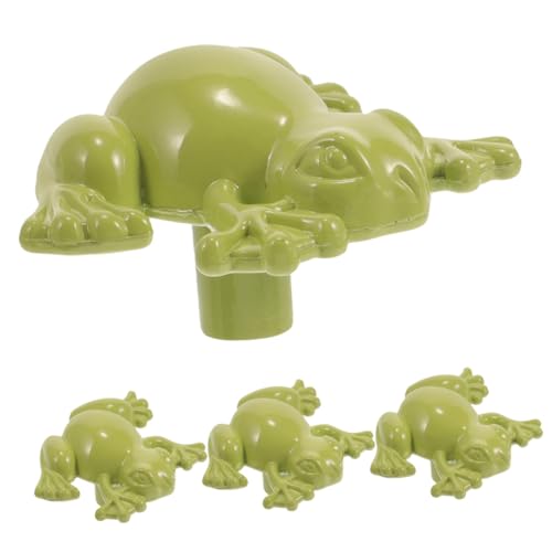WOONEKY 4 Stück Teiliges Schrankknöpfe Froschform Ergonomisch Glatte Oberfläche Schubladengriffe für Kleiderschrank Schlafzimmer Möbel Zubehör von WOONEKY