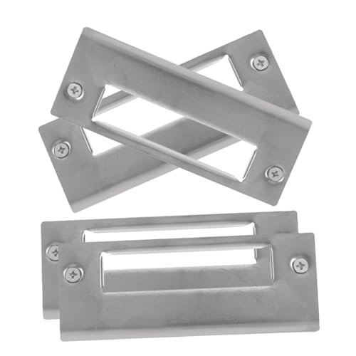 WOONEKY 4 Stück Teiliges Türverstärkungsplatten Türschloss Reparaturplatten für Installation von Türschlössern und Einlassgriffen für und Privatsphäre von WOONEKY