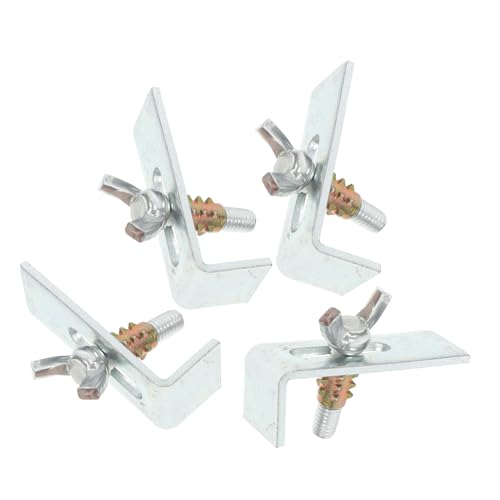 WOONEKY 4 Stück Teiliges Unterbau Waschtischhalterungen Robuste Spülenmontage Klammern für Waschbeckeninstallation Vielseitig Einsetzbar Einfach zu Montieren Geeignet für Badezimmer und von WOONEKY