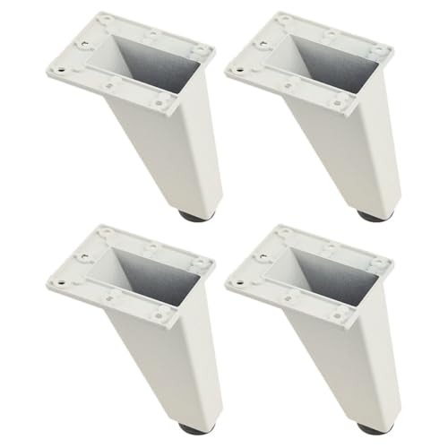 WOONEKY 4 Stück Verstellbare Möbelbeine Kreative Sofa Füße Aluminiumlegierung Weiße Möbelaccessoires für Tv Schrank Sofa und Couchtisch WOONEKY 4 Stück Verstellbare Möbelbeine Kreative Sofa Füße Aluminiumlegierung Weiße Möbelaccessoires für Tv Schrank Sofa und Couchtisch von WOONEKY