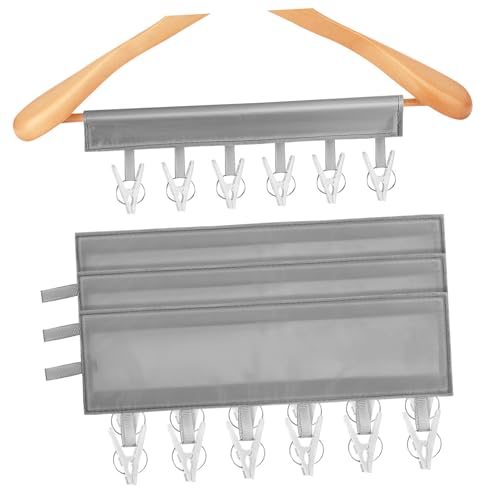WOONEKY 4 Stück Wäscheklammern für Kleiderbügel Platzsparende Vielseitige Haken Clips für Socken Handtücher Hüte Leichter Wäschetrockner Tragbar für Reise und Schrankorganizer WOONEKY 4 Stück Wäscheklammern für Kleiderbügel Platzsparende Vielseitige Haken Clips für Socken Handtücher Hüte Leichter Wäschetrockner Tragbar für Reise und Schrankorganizer von WOONEKY
