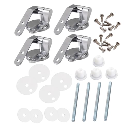 WOONEKY 4 Stück Wc-sitz Scharniere aus Zinklegierung Stabile Ersatzteile Einfache Montage Langlebige Toilettensitz Befestigung Präzise für Spültoiletten Schnelle Reparaturlösung WOONEKY 4 Stück Wc-sitz Scharniere aus Zinklegierung Stabile Ersatzteile Einfache Montage Langlebige Toilettensitz Befestigung Präzise für Spültoiletten Schnelle Reparaturlösung von WOONEKY