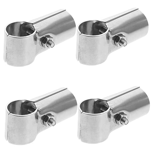 WOONEKY 4er Set Rostfreie Stahl T-Rohrschellen - Zaunklemmen Rohrhalter 25mm Rohrverbinder Für Maschendrahtzaun T Verbindungs Rohrschelle Inklusive Und Muttern Ideal Für von WOONEKY