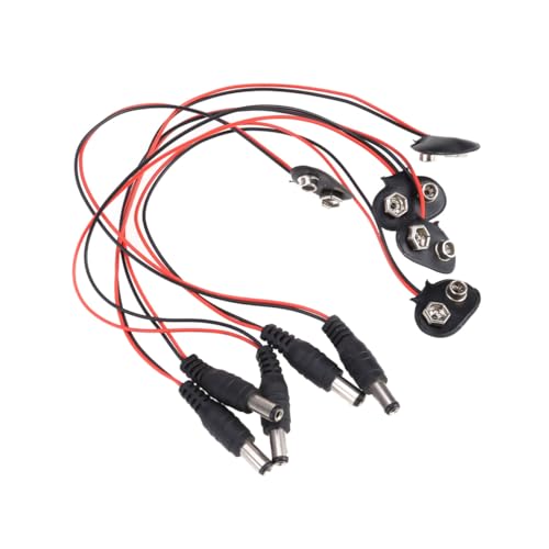 WOONEKY 5 Stück Form Batteriekabel mit Dc stecker Langlebig Kompatibel für LED streifen Multimeter Alarmgeräte Anschlussclip WOONEKY 5 Stück Form Batteriekabel mit Dc stecker Langlebig Kompatibel für LED streifen Multimeter Alarmgeräte Anschlussclip von WOONEKY