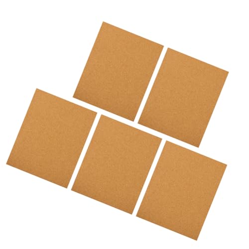 WOONEKY 5 Stück Selbstklebende Korkplatten Dekorative Schallschutzplatten für Wände Vielseitig Einsetzbar als Untersetzer Natürliche Korkmaterialien für Zuhause und Büro von WOONEKY