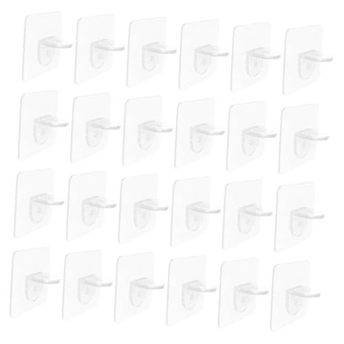 WOONEKY 50 Stück Klare Kunststoff Regalbodenträger Ohne Bohren Einstellbar Regalstützen Für Kleiderschrank Küchenmöbel Bücherregale Einlegeböden Organizer von WOONEKY