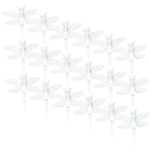 WOONEKY 50 Stück Teiliges LED Deko Garten Libellen Transparente Solar Lichterketten Wetterfeste DIY Party und Weihnachtsbeleuchtung für Außenbereiche Kreative Gartenlaterne Deko von WOONEKY