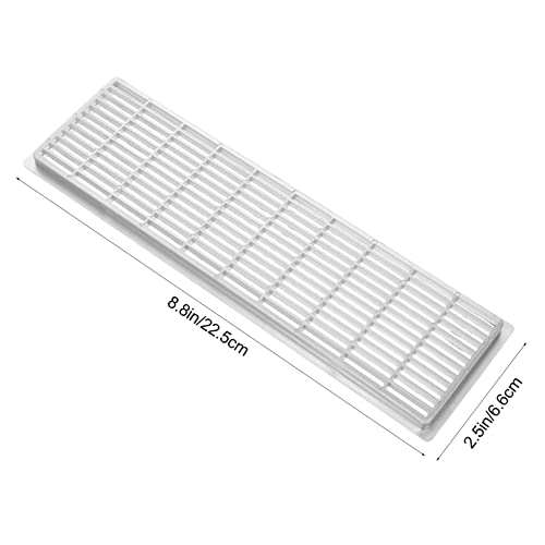 WOONEKY 6 Stück Kunststoff Lüftungsgitter Rechteckig Atmungsaktive Ventilationsabdeckung für Schränke Wände Decken Geruchsbeständig Glatte Oberfläche Einfache Installation von WOONEKY