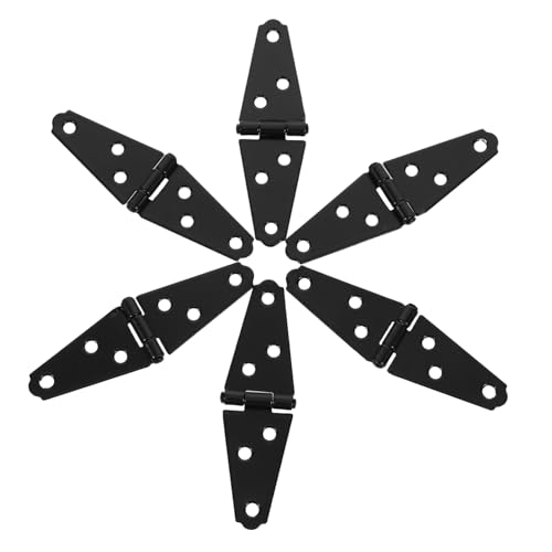 WOONEKY 6Stücke Strapazierfähige Türscharniere Eisen für Garten Schuppentüren Triangular Design für Stabilität und Geeignet für Zaun Garagentüren Finish von WOONEKY