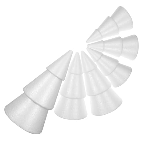 WOONEKY 6 Stück Teiliges Weiße Polystyrol Schaumkegel in Leichte DIY Weihnachtsbaum Deko für Bastelprojekte Vielseitige für Festliche Tischdekoration und Kreative Weihnachtsatmosphäre WOONEKY 6 Stück Teiliges Weiße Polystyrol Schaumkegel in Leichte DIY Weihnachtsbaum Deko für Bastelprojekte Vielseitige für Festliche Tischdekoration und Kreative Weihnachtsatmosphäre von WOONEKY