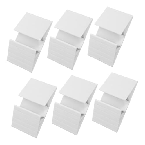 WOONEKY 6 Stück Verstärkungsnutbeschläge Stabile Nutbeschläge Hundegitternut Babygitter Verstärkungsnutzubehör Haustiergitter Nutwerkzeug Hardwarezubehör Torbeschläge Weiß von WOONEKY