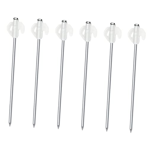 WOONEKY 6 Stück Zelt Heringe Robuste Metallzeltheringe für Camping Bodenanker für Windfeste Befestigung und Weichem Boden für Outdoor von WOONEKY