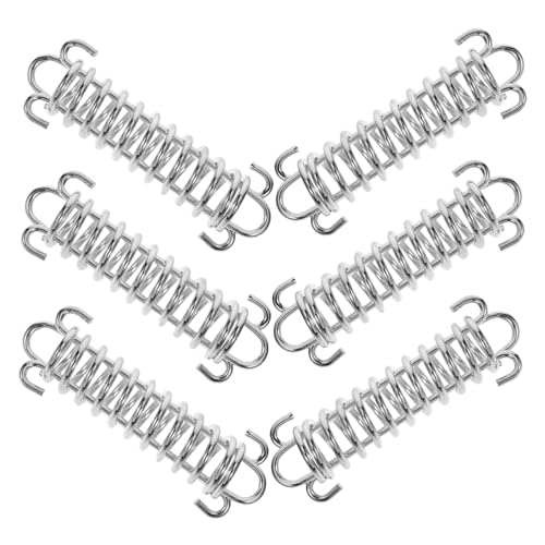 WOONEKY 6 Stück Zelt Spannhaken Teiliges Kohlenstoffstahl Elastische Federhaken für Outdoor Camping und Hundetraining Windfeste Zubehörteile für Zeltstabilität und von WOONEKY