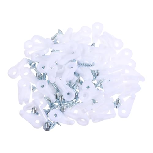 WOONEKY 60 Stück Teiliges Spiegelhalter Clips aus Kunststoff Milchig-weiße Glasbefestigungsklammern mit Schrauben Einfache Montage Geeignet für Rahmenlose Spiegel und Schranktüren WOONEKY 60 Stück Teiliges Spiegelhalter Clips aus Kunststoff Milchig-weiße Glasbefestigungsklammern mit Schrauben Einfache Montage Geeignet für Rahmenlose Spiegel und Schranktüren von WOONEKY