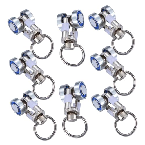 WOONEKY 8 Stück Teiliges Metall Vorhangschienen mit Lager für Geräuschlose Verschleißfeste Gardinenröllchen Einfache Montage Geeignet für Vorhangschienen und Fensterdekorationen von WOONEKY