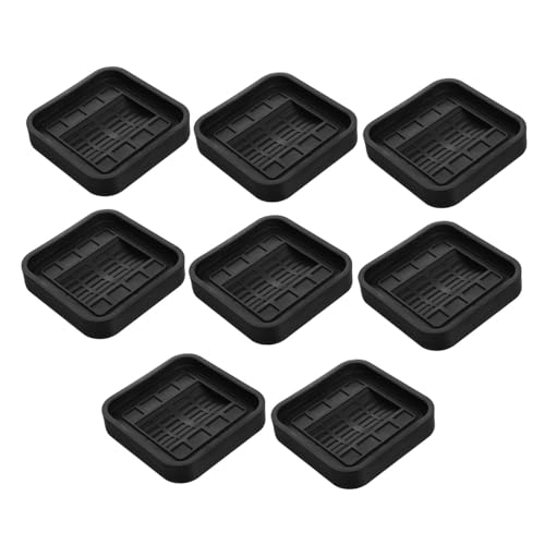WOONEKY 8 Stück Teiliges Silikon Möbel Rollenhalter rutschfeste Kratzfeste Untersetzer für Möbelräder Geeignet für Sofa Bett Stuhl Langlebig und Formstabil Bodenschutz Pads von WOONEKY