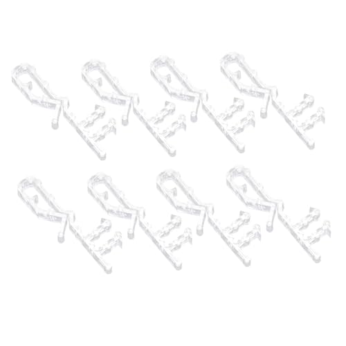 WOONEKY 8 Stück Teiliges Transparente Jalousie Clips Ersatzteile Langlebige Stabile Vorhanghalter für Senkrechte Jalousien Einfache Montage Sichere Fixierung Geeignet für Wohnzimmer von WOONEKY