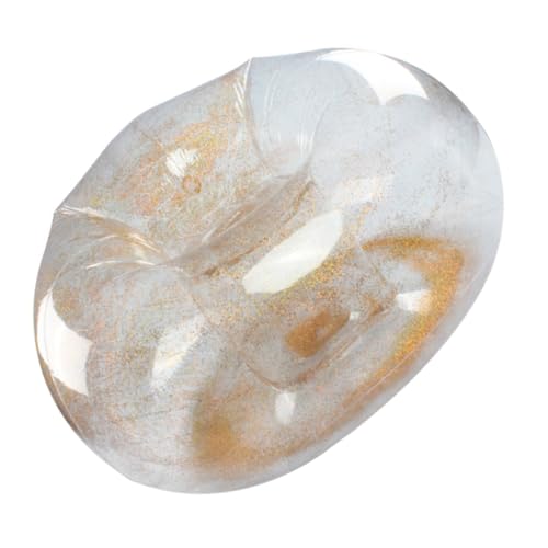 WOONEKY Aufblasbarer Lounger Gold Glitzer Sitzsack Komfortabler Outdoor und Indoor Aufblasbarer Sitz mit Robustem Material für Erwachsene von WOONEKY