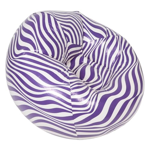 WOONEKY Aufblasbares Lazy Sofa für Erwachsene Tragbarer und Faltbarer Sitzsack Strapazierfähigem PVC für Camping Strand und Outdoor Aktivitäten Design Lila für Entspannung von WOONEKY