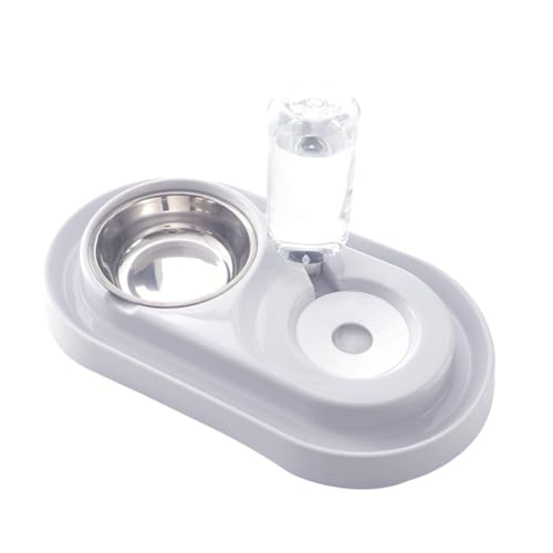 WOONEKY Auslaufsicherer Tragbarer Trink und Futternapf für Haustiere Umkippsicher Umweltfreundliches Material Leicht zu Reinigen Geeignet für Katzen und Hunde Beige von WOONEKY