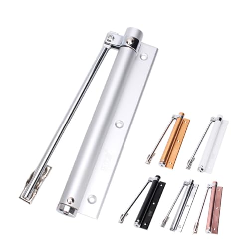 WOONEKY Automatischer Türschließer für Große Türen aus Leichtem Aluminium mit Einstellbarem Federkraftpuffer Verdeckter Türfeder Praktischem Türschließer für Innenbereich Einfache Montage von WOONEKY