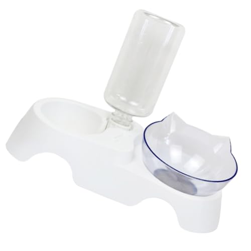 WOONEKY Automatischer Wasserspender und Futternapf für Katzen und Kleine bis Mittelgroße Hunde Geneigt Stabiler Boden Einfache Reinigung Automatische Wasserauffüllung Weiß WOONEKY Automatischer Wasserspender und Futternapf für Katzen und Kleine bis Mittelgroße Hunde Geneigt Stabiler Boden Einfache Reinigung Automatische Wasserauffüllung Weiß von WOONEKY