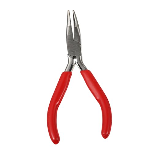 WOONEKY Bent Chain Nose Schmuckzange Flachzange Bastelzange für Schmuckherstellung mit Ergonomischem Griff Rostfreiem Karbonstahl Gebogenem Kopf für Präzises Drahtwickeln und Feine WOONEKY Bent Chain Nose Schmuckzange Flachzange Bastelzange für Schmuckherstellung mit Ergonomischem Griff Rostfreiem Karbonstahl Gebogenem Kopf für Präzises Drahtwickeln und Feine von WOONEKY