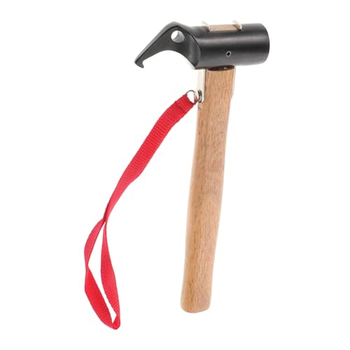 WOONEKY Camping Hammer mit Holzgriff Leichter Zelthammer für Präzises Einschlagen von Zeltheringen Multifunktionales Outdoor Werkzeug für Sicheres Robuste Konstruktion mit Rutschfestem von WOONEKY