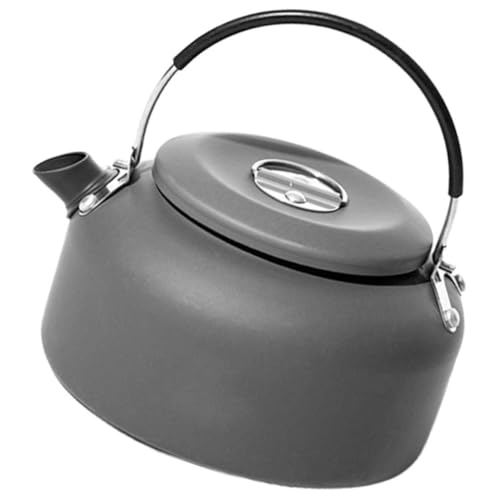 WOONEKY Camping Wasserkocher Aluminium Oxid Kessel mit Ausguss Multifunktional für Outdoor Küche zum Wasserkochen Tee und Kaffeezubereitung Beim Wandern Camping Angeln und Reisen von WOONEKY