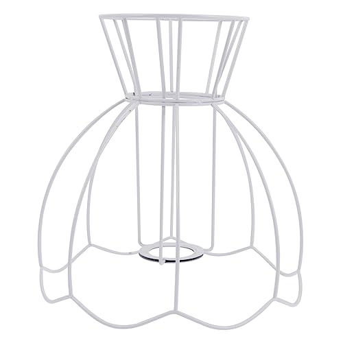 WOONEKY DIY Lampenschirmrahmen Eisen Tischlampen Pendelleuchten Schreibtischlampen Gestalten Robustes Langlebiges Material für Beleuchtung für Verschiedene Wohnstile von WOONEKY