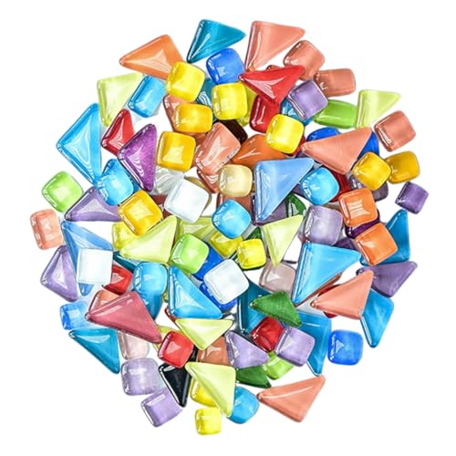 WOONEKY DIY Mosaiksteine Irreguläre Glasstücke Kreative Bastelmaterialien für Schmuck Heimdekoration Uhren Vasen Garten und Kunstprojekte Sichere Bunte Kristallsteine für Erwachsene WOONEKY DIY Mosaiksteine Irreguläre Glasstücke Kreative Bastelmaterialien für Schmuck Heimdekoration Uhren Vasen Garten und Kunstprojekte Sichere Bunte Kristallsteine für Erwachsene von WOONEKY