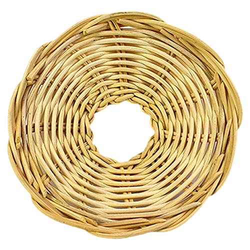 WOONEKY Gewebter Lampenschirm Aus Rattan Kronleuchterabdeckung Für Deckenleuchten Rustikales Design Für Zuhause Cafés Restaurants Und Hochzeiten Sorgt Für Weiches Und Augenschonendes Licht von WOONEKY